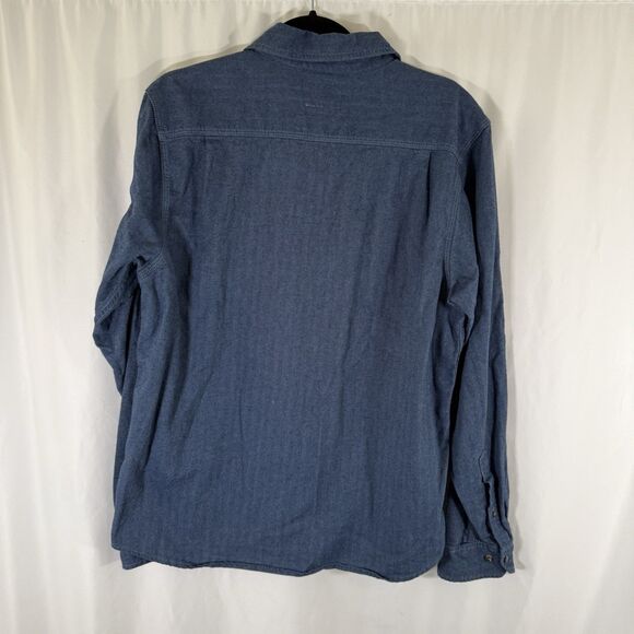 North Face Shirt Men's Large Blue Long Sleeve Button Up 100% Cotton - Picture 9 of 10